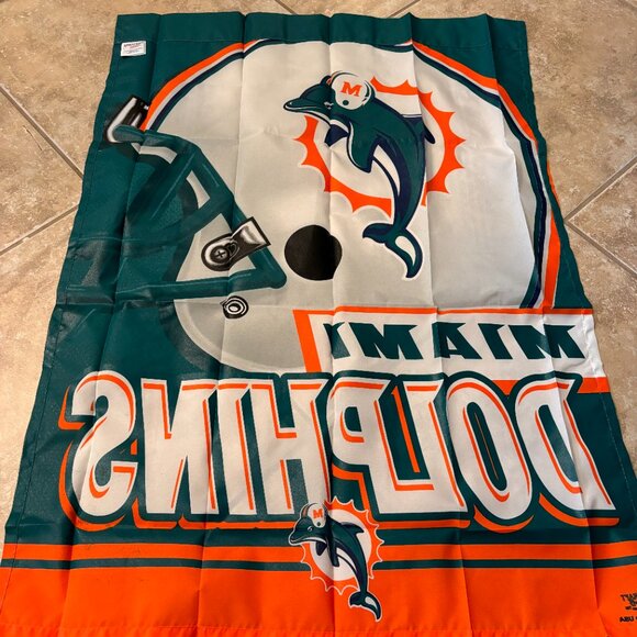 Wincraft Sports NFL Miami Dolphins Helmet Logo 36" x 26" Football Polyester Flag - Picture 8 of 9